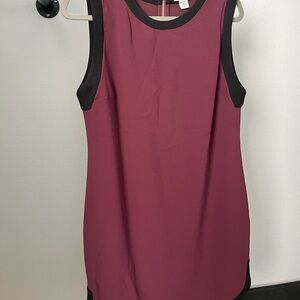 Bar III Burgundy and Black Sleeveless Dress